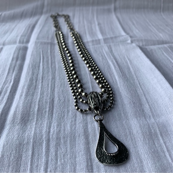 Silpada Silver 925 Necklace Retired 3-strand  16”-18” Stamped 926 w/logo - Picture 5 of 9